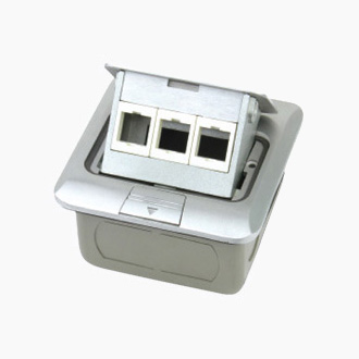 HGD-1FHL(鋁合金)<BR>三位朗訊口電腦插座