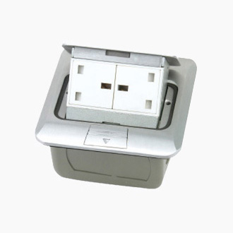 HGD-1FHL(鋁合金)<BR>二位13A英式插座