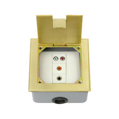 HGD-120K<BR>一位雙音頻插座<BR>一位Ф6.35話筒<BR>一位視頻插座